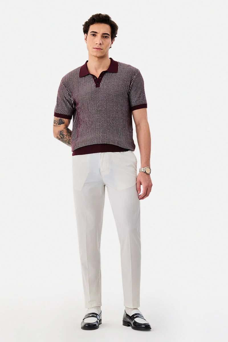 سنيتش Regular Fit Cream Trousers